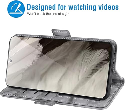 Miniatura 2 de Asuwish Funda de teléfono para Google Pixel 8 5G con protector de pantalla de vidrio templado y funda de cartera de mármol, soporte de ranura para