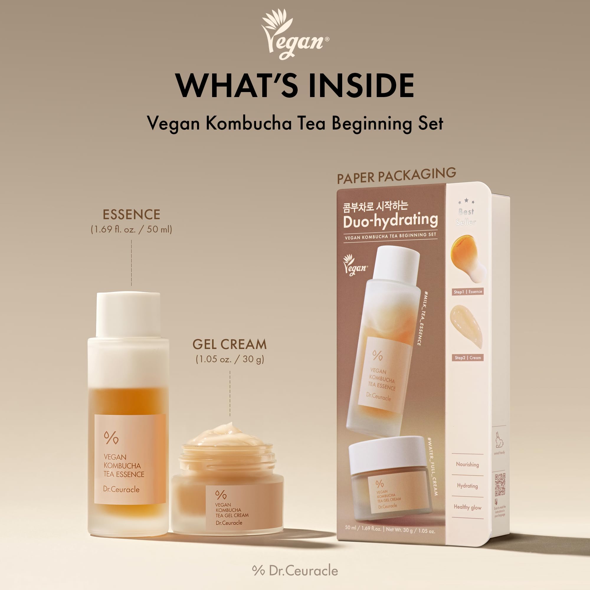 Conjunto de chá Kombucha vegano Dr.Ceuracle – Conjunto coreano de