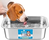 Petslucent 1.25 Gallon Stainless Steel Dog Bowl - No Spill Water & Food Bowl for Large, X-Large Breeds, Stable & Durable