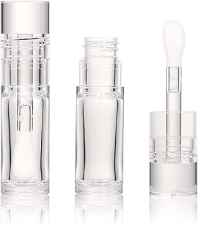 COSIDEA 18pcs Empty 5.5ml Round Clear PETG lip gloss tubes thick wand lipgloss tube container for lip oil