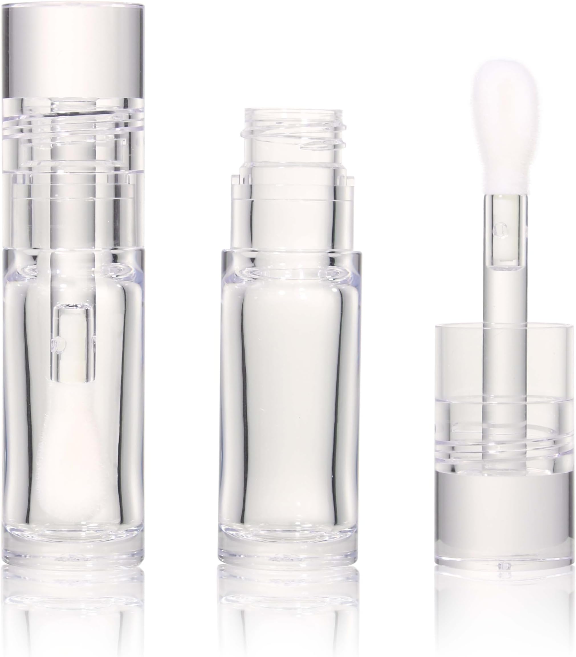 COSIDEA 18pcs Empty 5.5ml Round Clear PETG lip gloss tubes thick wand lipgloss tube container for lip oil