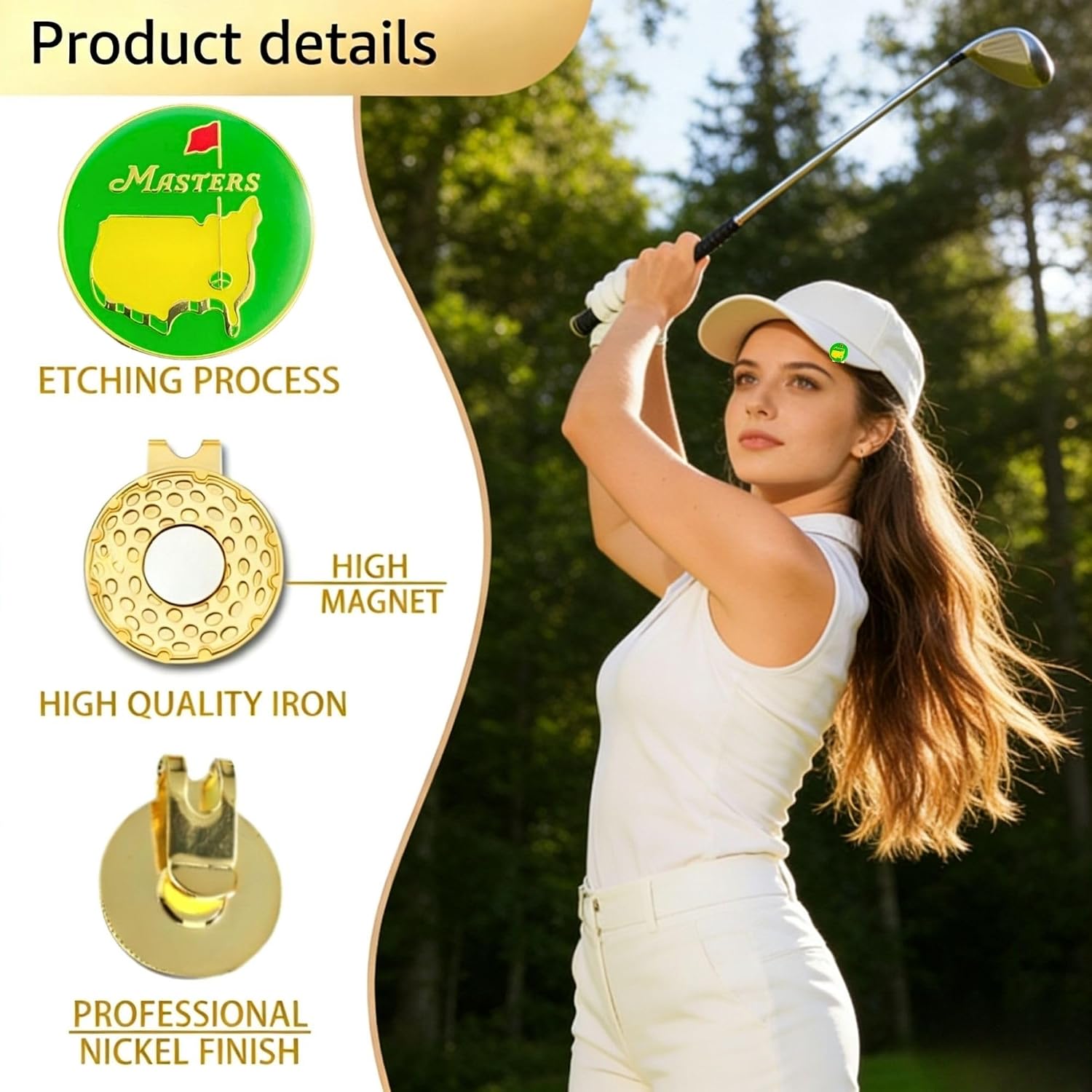 Funny Golf Ball Marker with Magnetic Hat Clip, A Perfect Golf Gift for Men or Women - Golf Accessories for Men or Women image 3