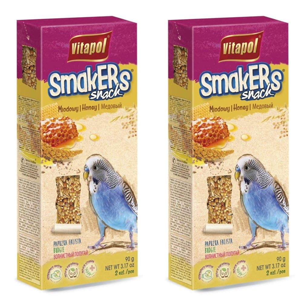 Vitapol Bird Food Treat Honey Smakers for Budgie 90 gm (Pack of 2)