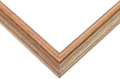 Miniatura 3 de Marco de fotos de madera maciza marrón de 44 x 16 pulgadas de ancho de 1 pulgada  Profundidad del marco interior de 0.5625 pulgadas  Marco de fotos