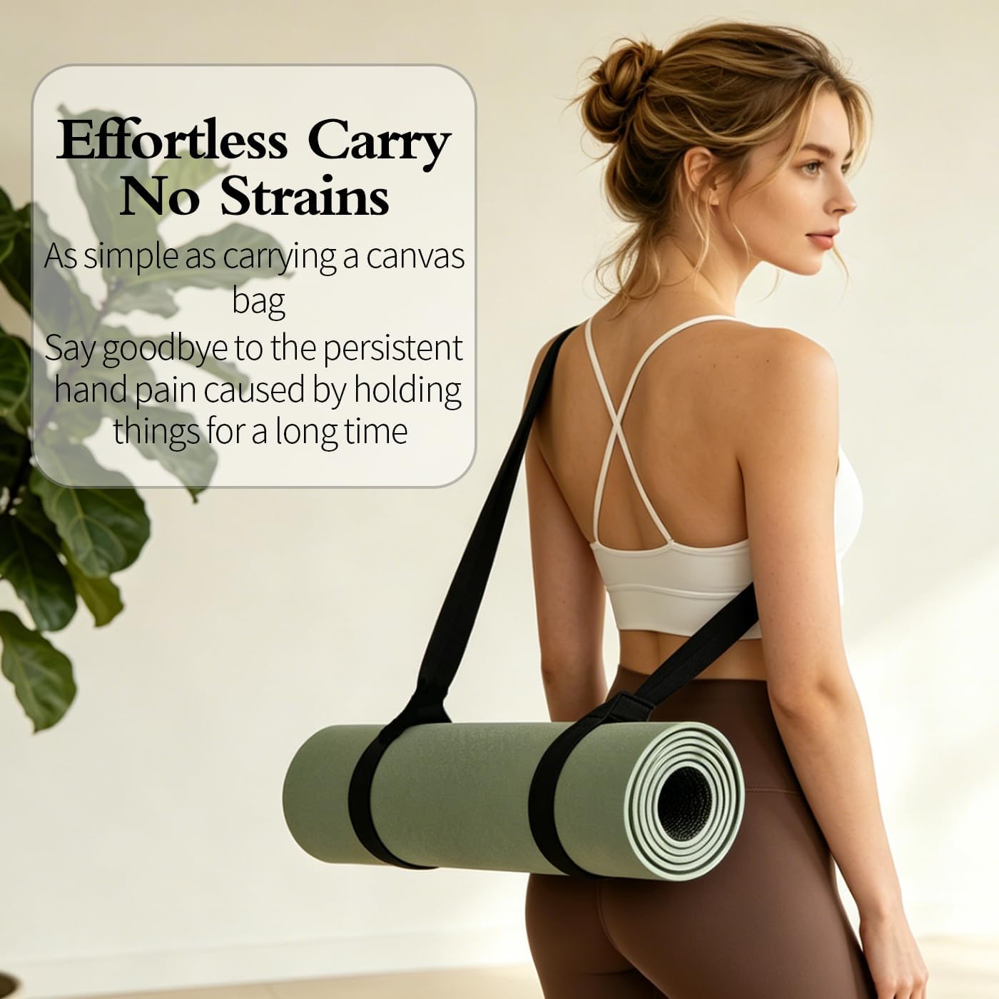 Yoga Mat Strap Adjustable Yoga Mat Carrying Strap