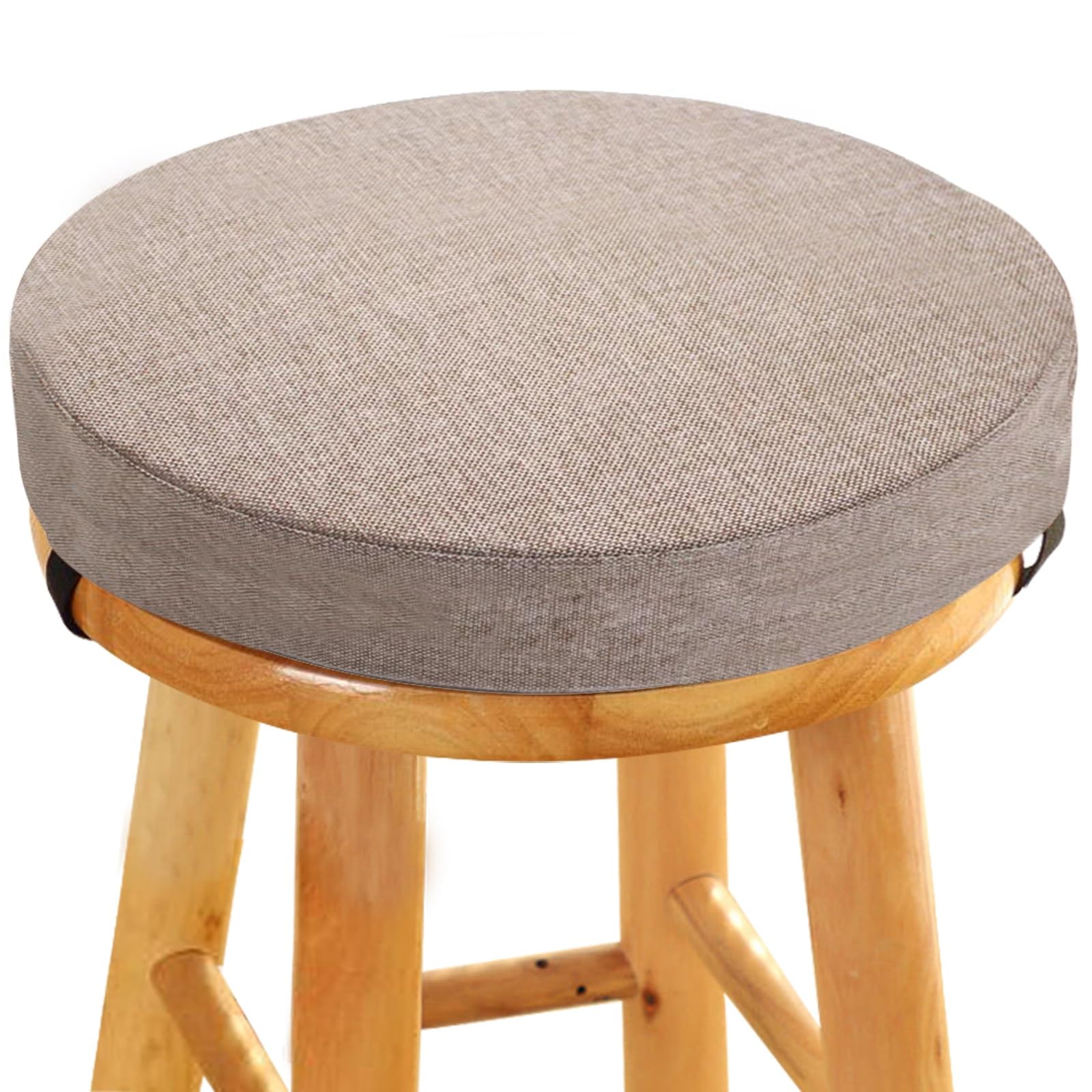 45D Foam Round Seat Cushion 5/8cm thick,30/33/35/40/45/50cm Anti-slip Buckle Round Stool Cushion, Circle Dining Chair Pad with Removable Cover for Dining Kitchen Bar Chairs Indoors Outdoors(Color 12,3