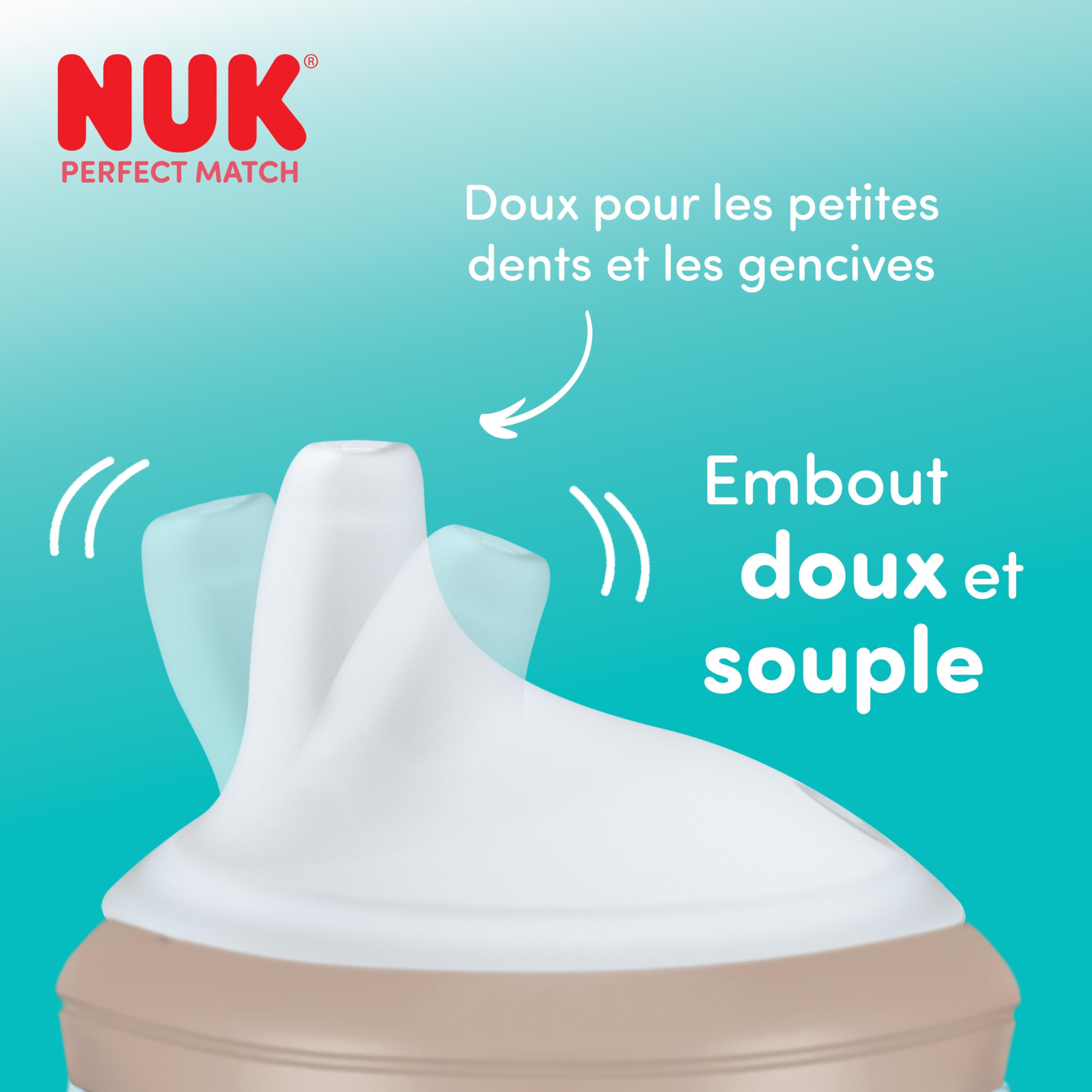 Image secondaire de NUK Perfect Match Tétines d'Apprentissage en Silicone - Lot de 2 pour Bébé 6 mois et +