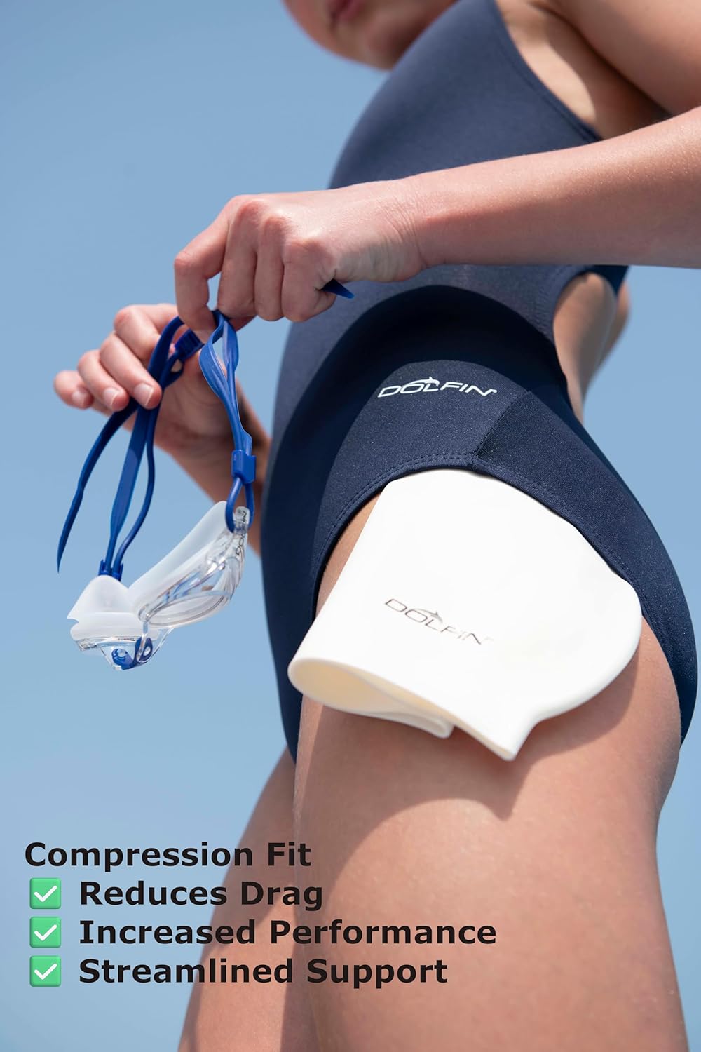 Dolfin Swimwear Athletic One Piece Swimsuit - Pro Racerback Straps and Keyhole Back for Training, Sports, and Fitness - Image 3