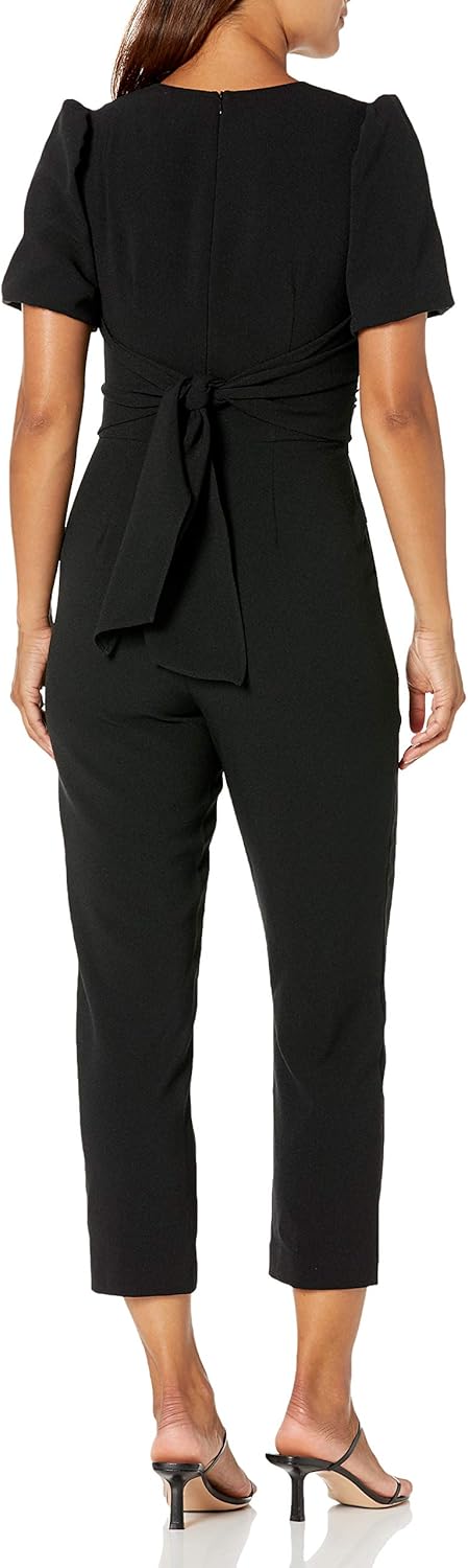 Eliza J womens Petite Waist Tie Balloon Sleeve Jumpsuitdresses