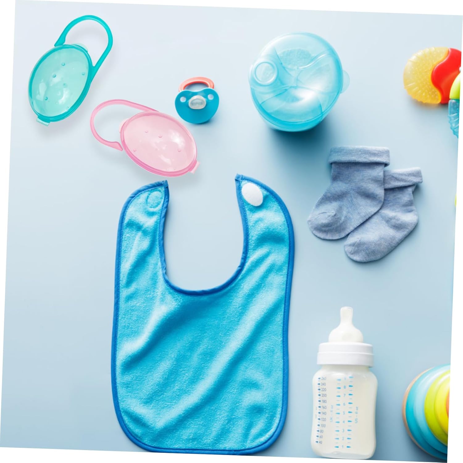 DECHOUS 16pcs Pacifier Holder Case Plastic Container for Safe Storage Keeps Pacifiers Clean Organized for Travel Diaper Bag Home Use