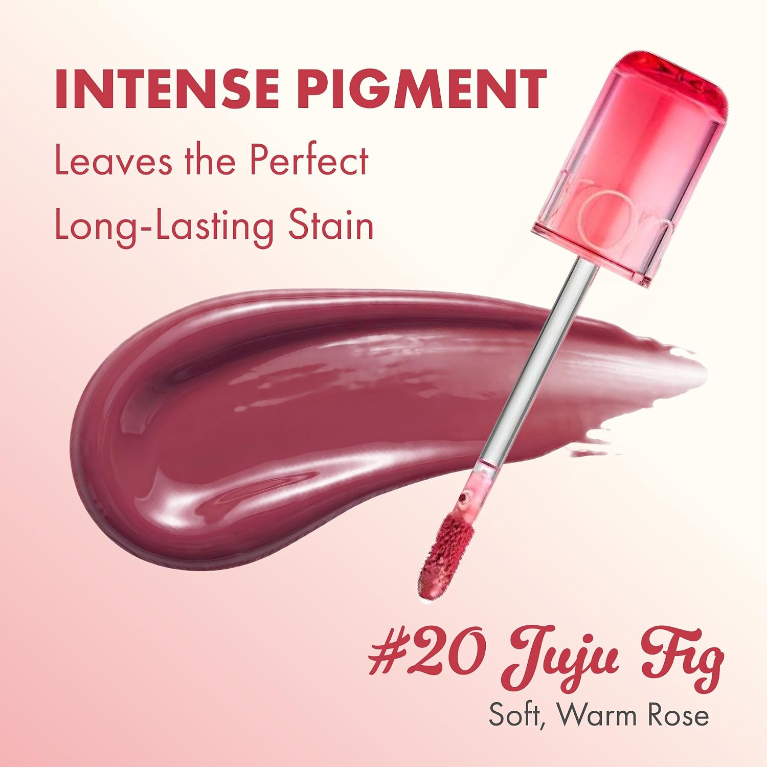 rom&nd The Juicy Lasting Tint | Glossy Lip Tint | 20 Juju Fig | 0.12oz