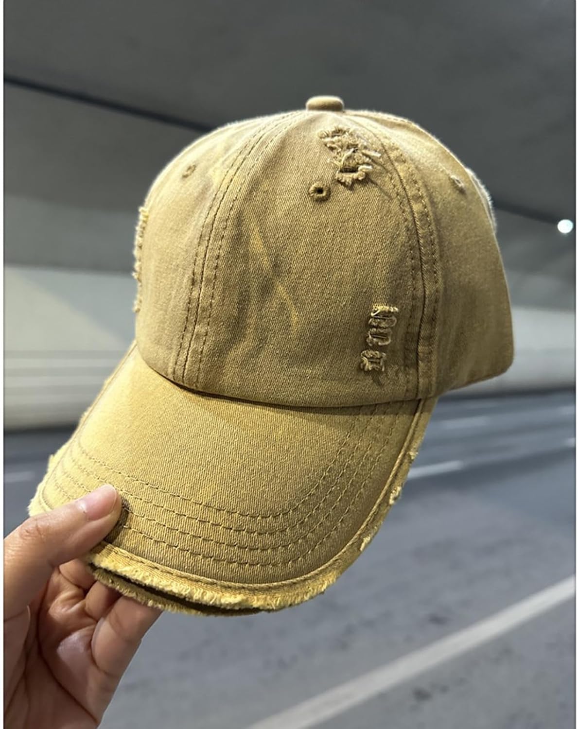 Washed Distressed Vintage Baseball Cap Unconstructed Cotton Dad Hat Trendy Trucker Hat for Womens Mens Headwear - Image 2