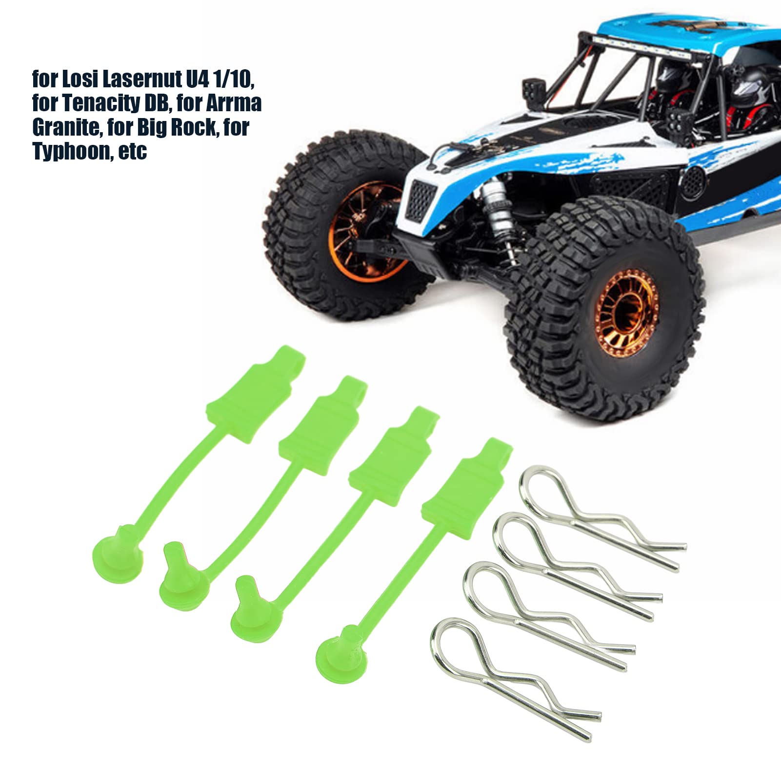 Brrnoo RC Car Body Shell Clips & Retainers for 1/10 Scale, RC Car Body Clip Retainers, Compatible with Tenacity DB, Big Rock - Image 3