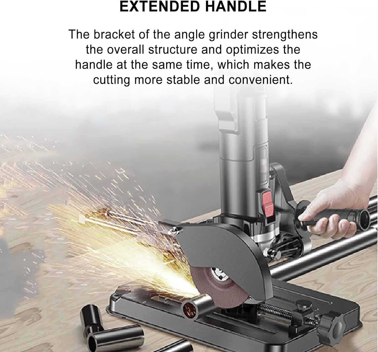 Angle grinder fixing bracket, cutting machine bracket, small DIY tool, stable clamping design, double triangle structure