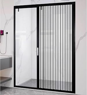 Transparent Crystal Panel Folding Sliding Door, Acrylic Locking Invisible Accordion Doors for Bathroom Toilet Bathroom Partition, Indoor Outdoor Clear Room Divider Door(W 38in/96cm,H 76in/193cm)