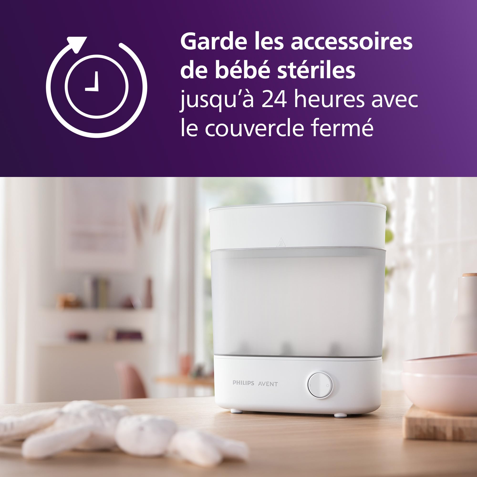 Philips Avent - Stérilisateur électrique à vapeur Premium, stérilisation en 10 minutes des biberons (modèle SCF291/00)