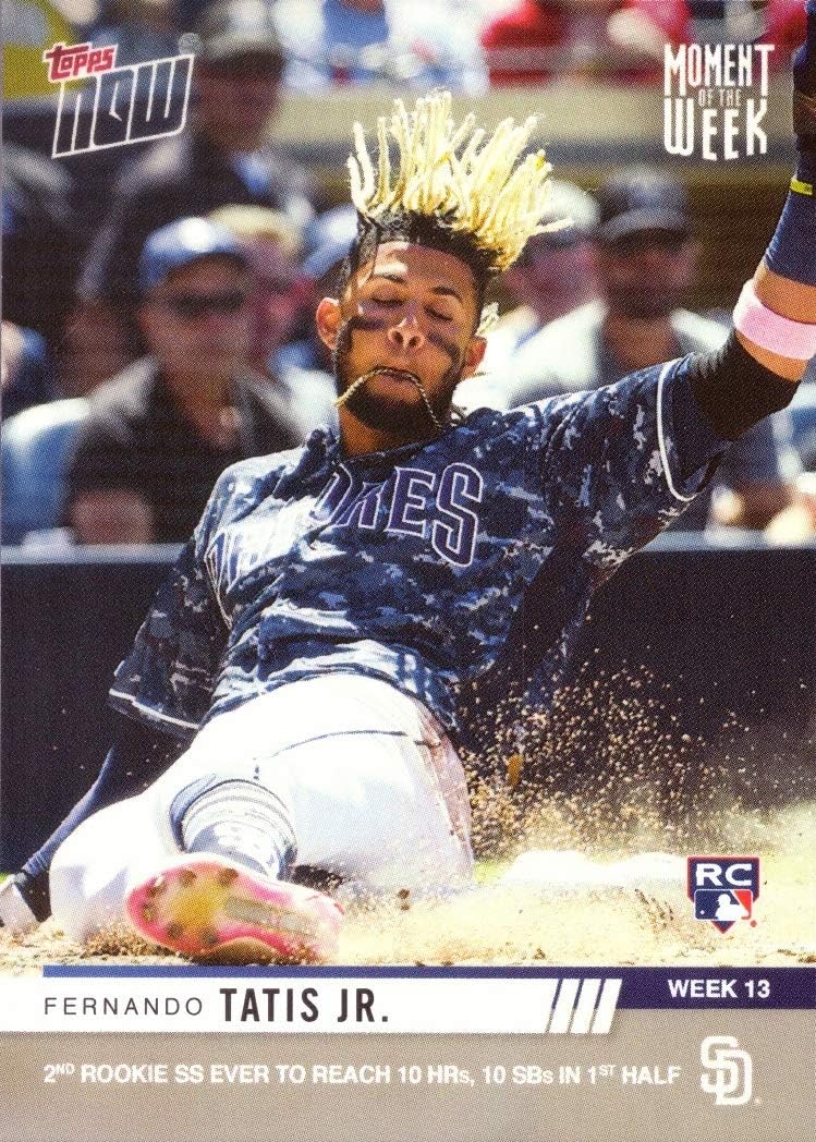 2019 Topps Now Moment of the Week Baseball #MOW-13 Fernando Tatis Jr. Rookie Card - Only 524 made!