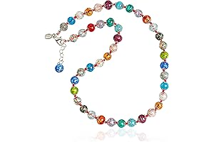 Original Murano Glass Necklace Hand Blown Artisan Jewelry for Women