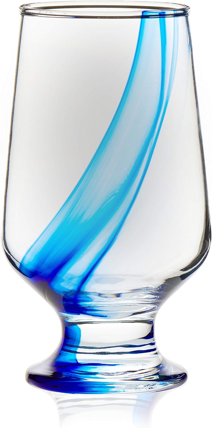 Libbey Blue Ribbon Goblet Beverage Glasses, 12.8-ounce, Set of 8