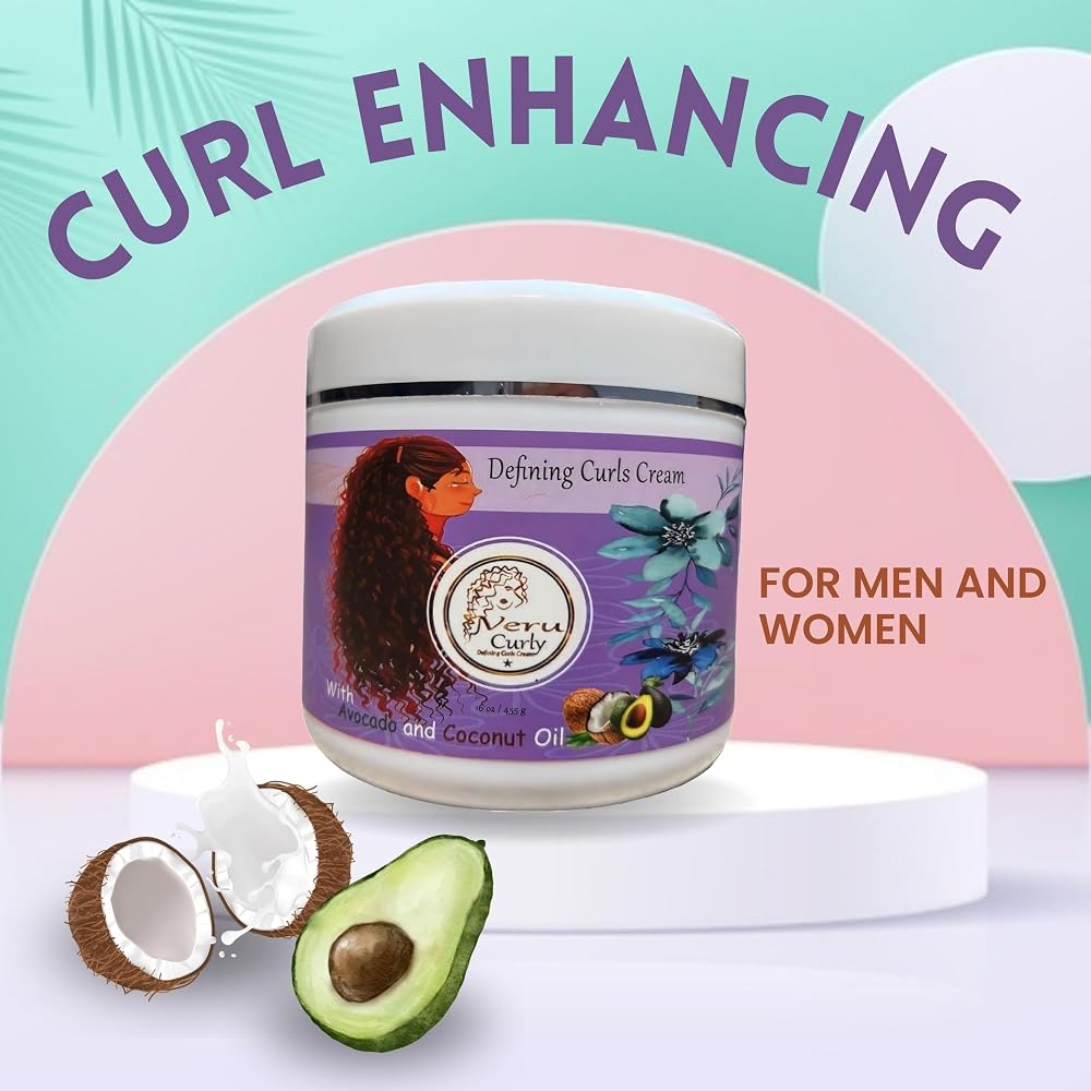 Curl Cream for Wavy Hair - (16 Oz) - Curl Defining Cream For Non-Sticky, Hydrating & Smooth Curls With Breakage Protection - Maintains Moisture for Men and Women