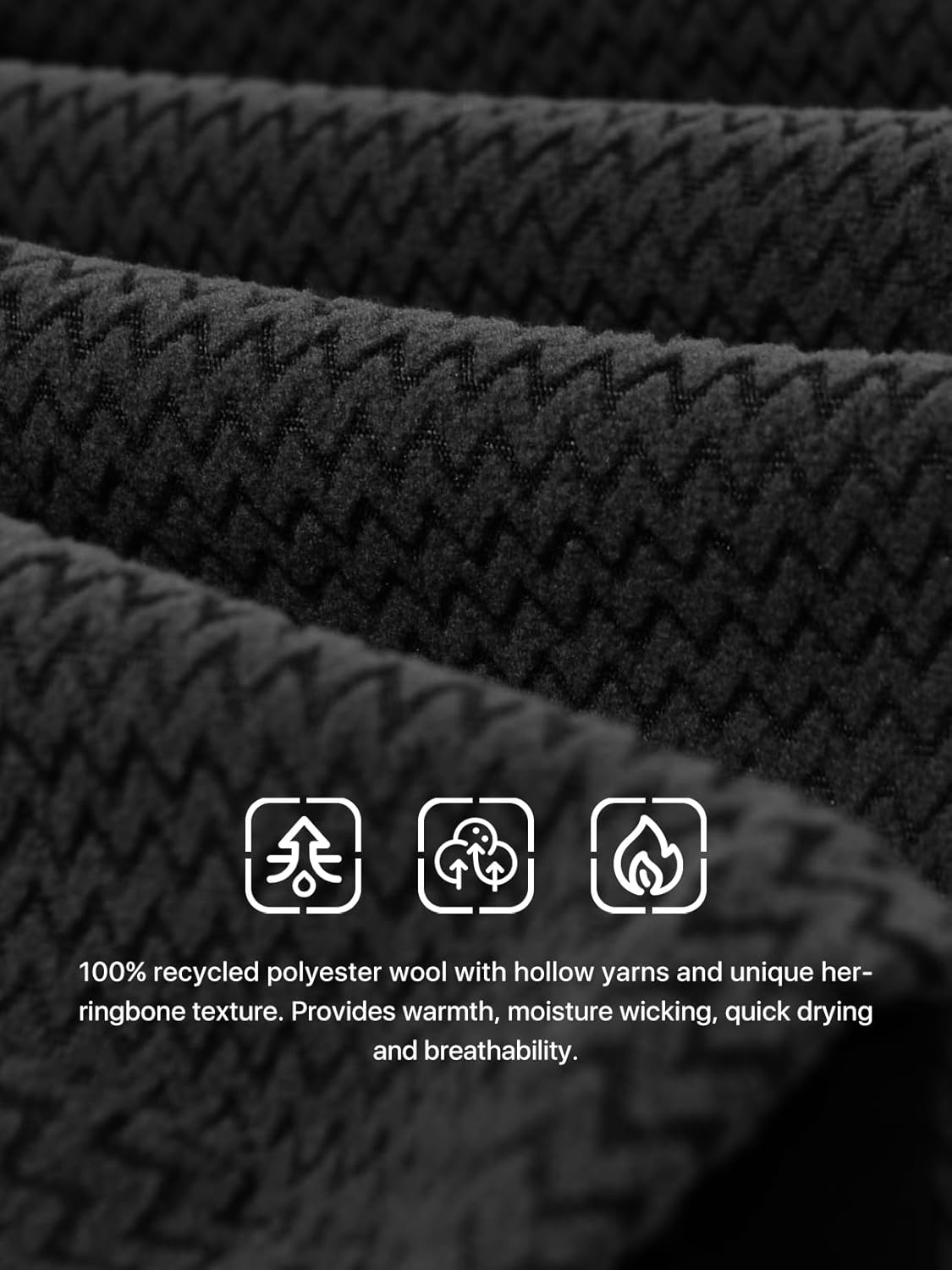 Men's AIR Full Zip Wave-textured Lightweight Fleece Jacket Breathable Jacket for Outdoor Hiking Camping - Image 4