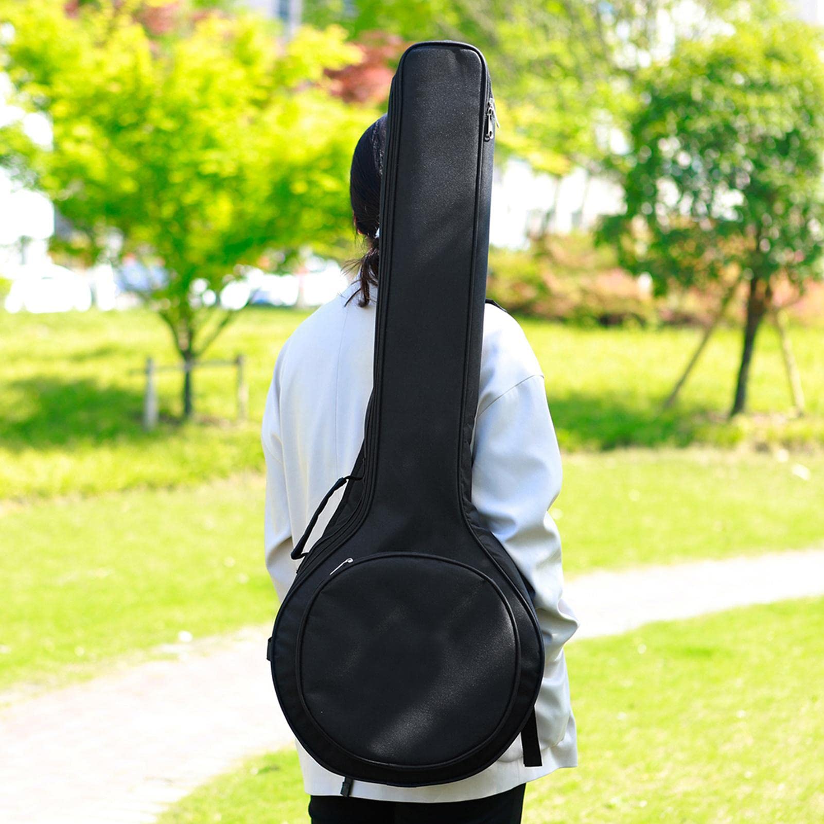 Sac de transport pour banjo à 5 cordes | Étui rembourré en coton pour instruments de musique | Étui de protection pour banjo avec sangle réglable, housse de protection pour banjo et rangement