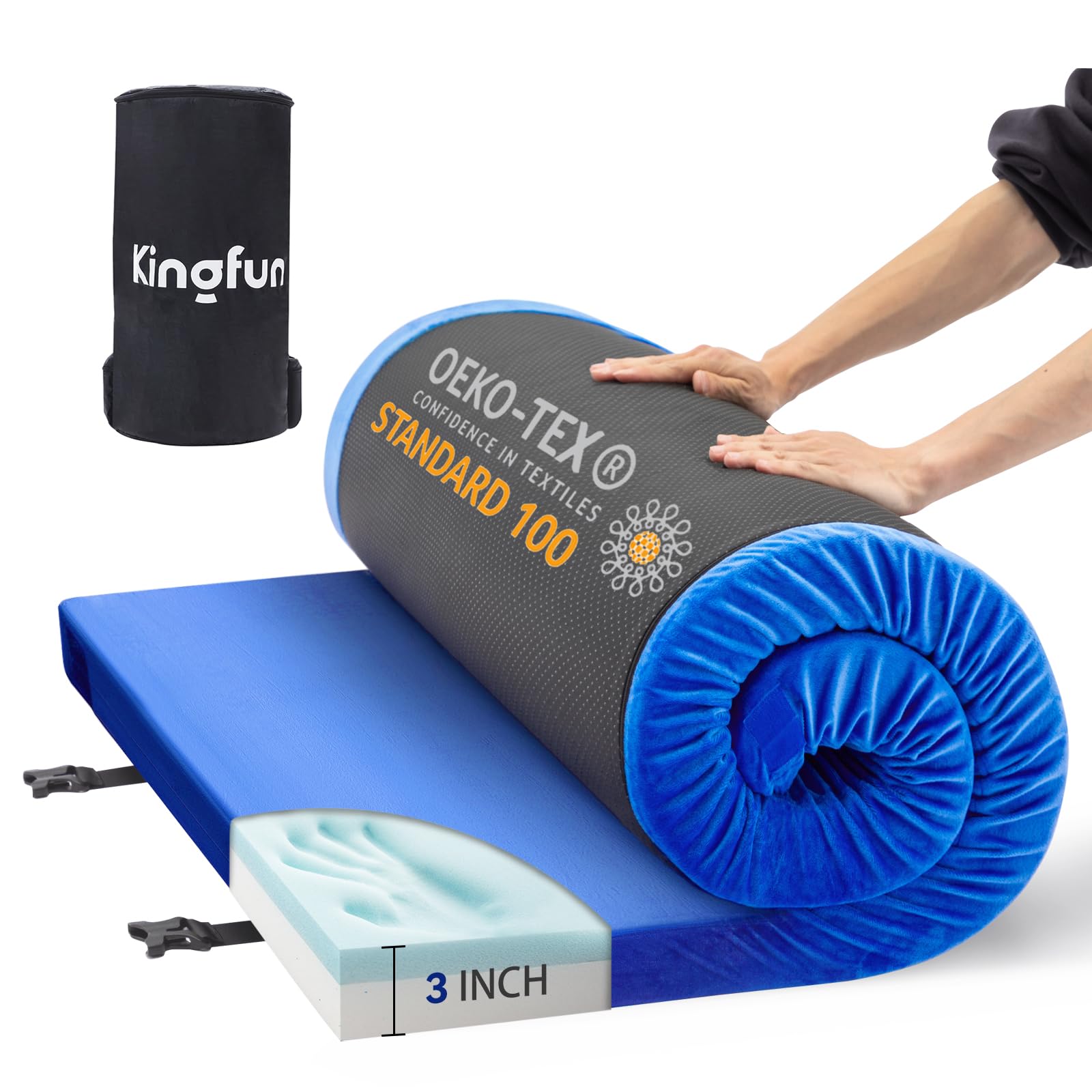Sleeping Pad for Adults, Comfortable Thick Floor Sleeping Mats for Car Truck Tent with Removable Travel Bag