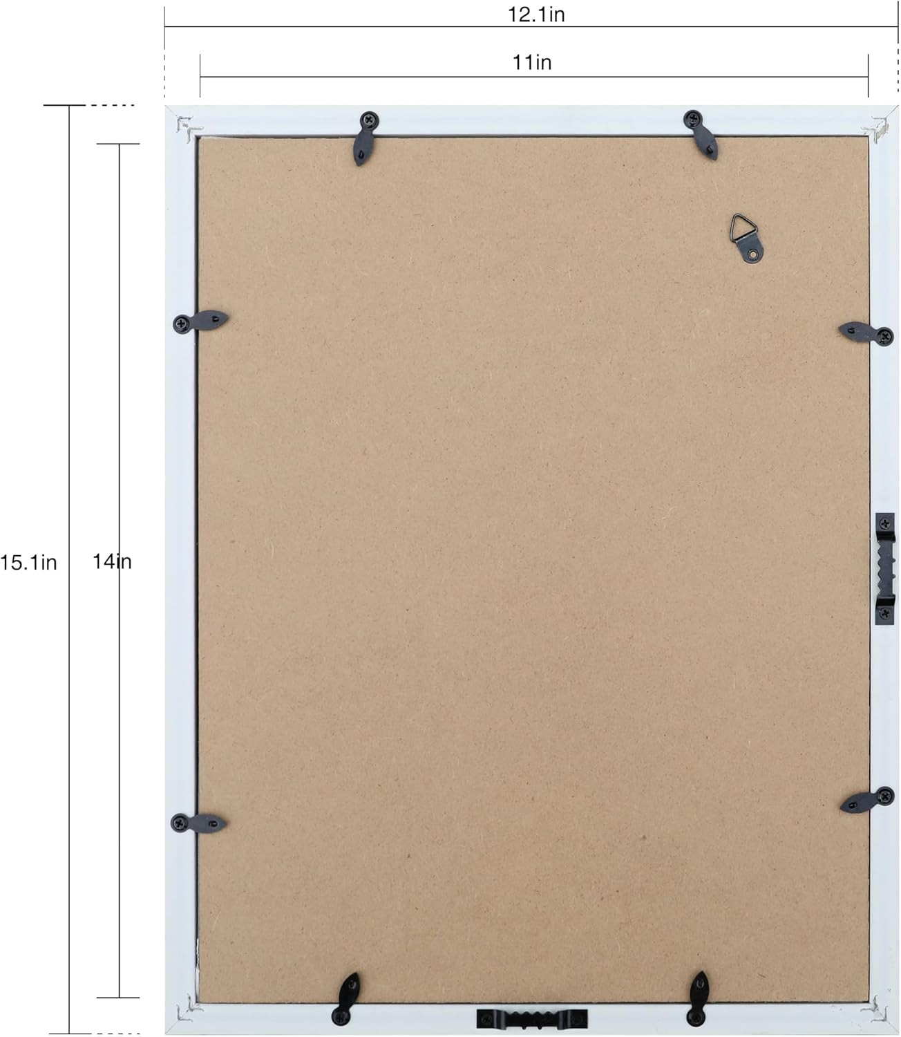 Studio Decor 11" x 14" Natural Shadow Box Picture Frame - Includes Pre-attached Hanging Hardware, Horizontal or Vertical Display - 1 Pack