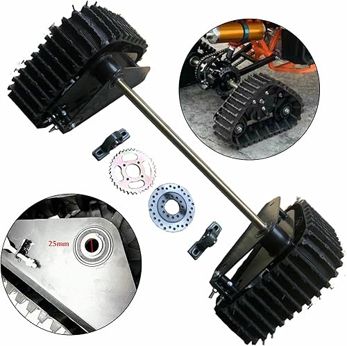 Miniatura 3 de TFCFL Conjunto de pista de eje trasero Go Kart Buggy Quad rueda trasera ATV arena nieve moto de nieve eje trasero conjunto 428 37T brazos de control