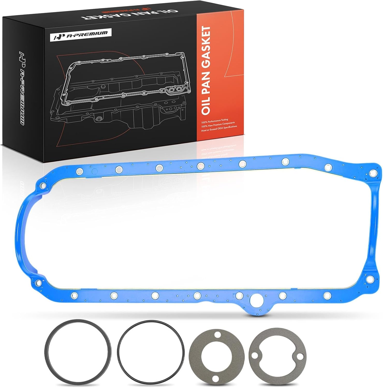 A-Premium 4.3L 5.0L 5.7L Engine Oil Pan Gasket Set, Compatible with Chevrolet Impala 1994-1996, Tahoe 1995-2000, Camaro, Express 1500, Blazer, Caprice & GMC Yukon & Buick Regal & Cadillac & Isuzu
