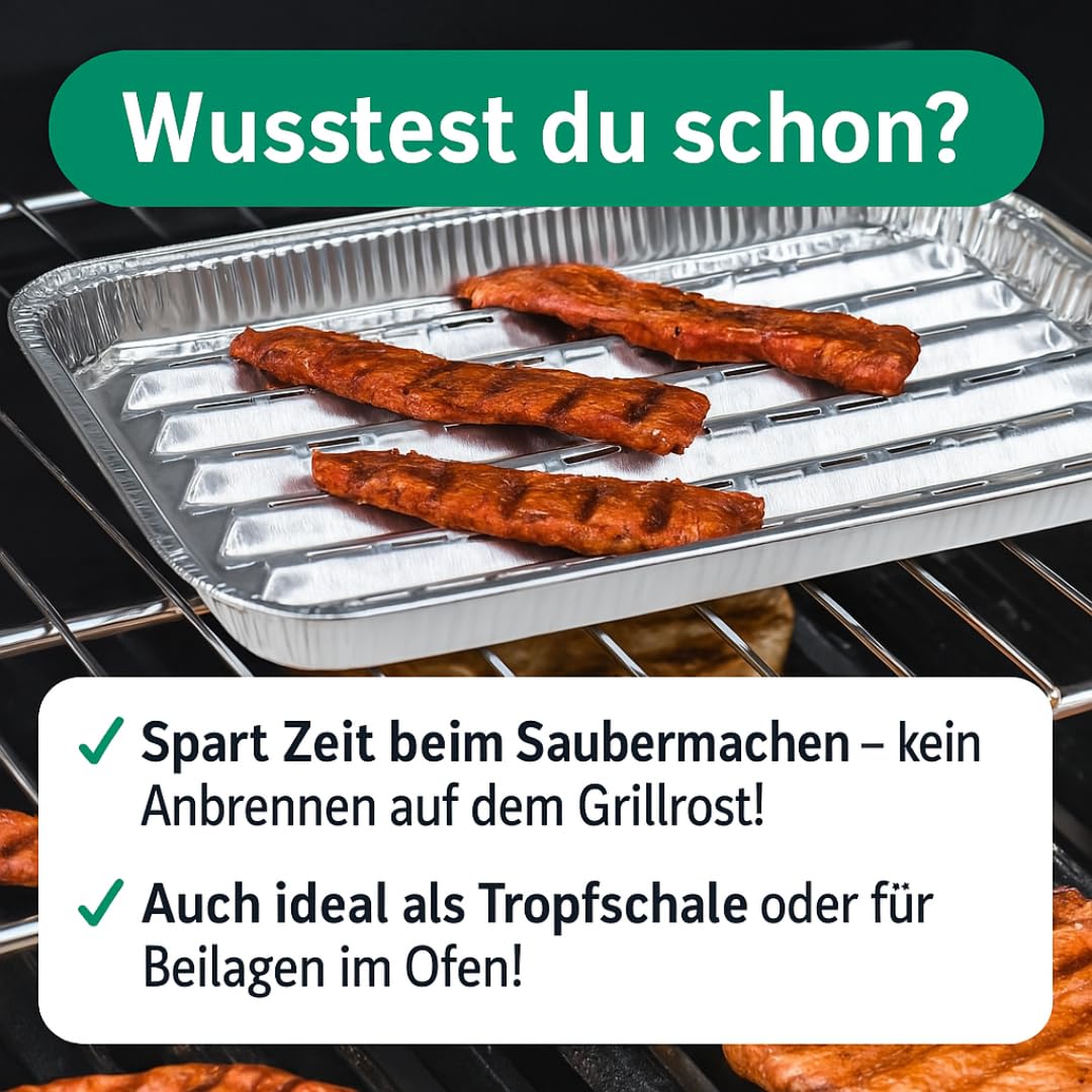 Barquettes aluminium 34x22 cm Lot de 100 - Grillschalen jetables pour barbecue four grill