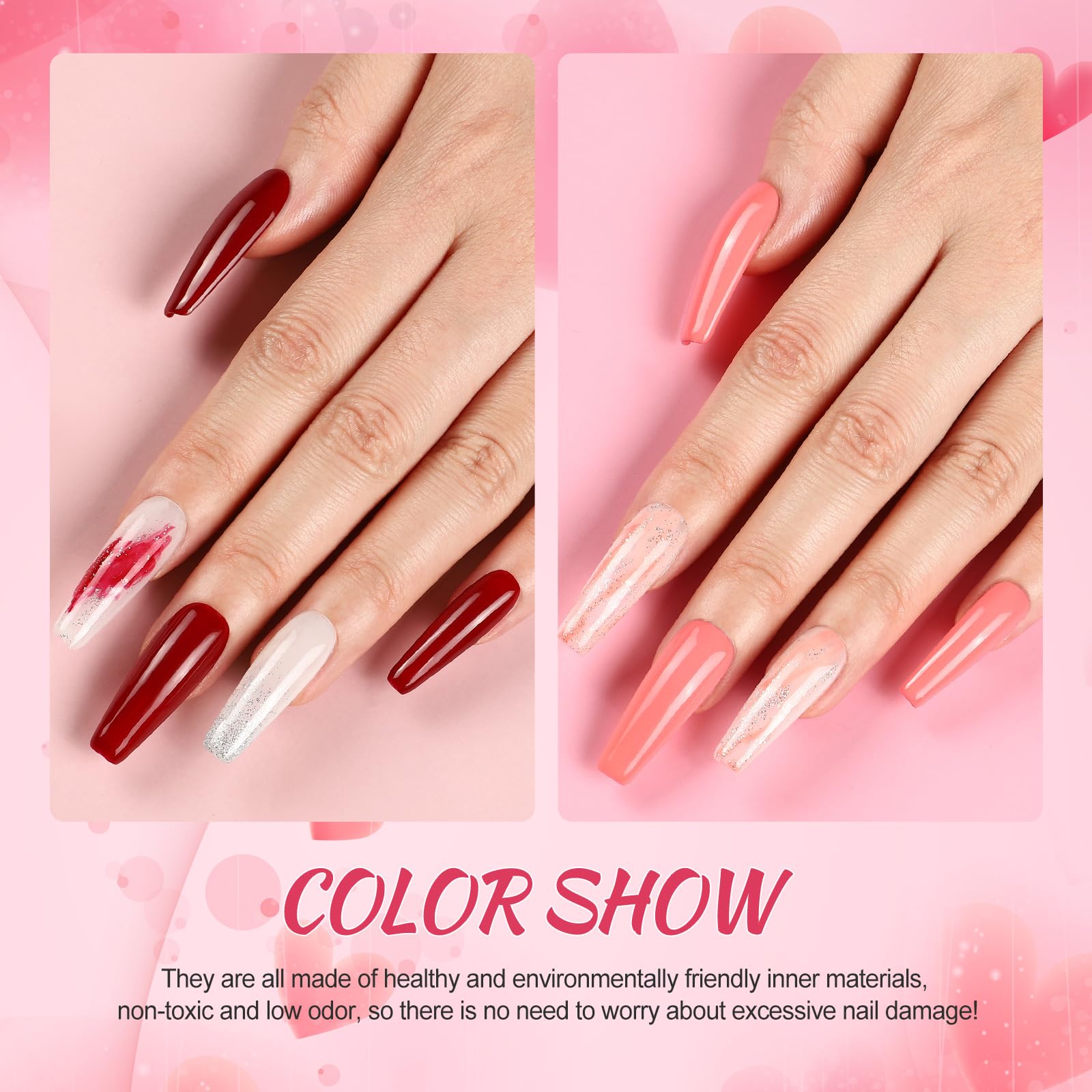COSCELIA Zestaw lakierów do paznokci, 15 sztuk, żelowy lakier do paznokci z lampą 36 W U V/LED, 3 szt. Poly Nail Extension Gel, wiertarka do paznokci maszyna Top & Base Coat Nail Art dla