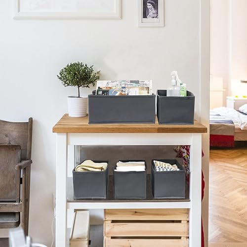 Miniatura 4 de KIKILIE - Paquete de 6 organizadores de ropa plegables, separadores de cajones multiusos para camisas, sujetadores, calcetines y bragas (DD5250)