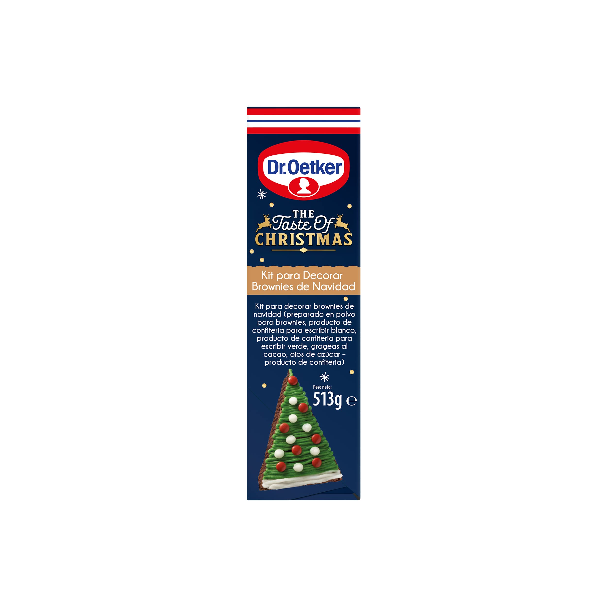 DR. OETKER Kit Brownies Navidad 513 g Intenso Sabor a Chocolate