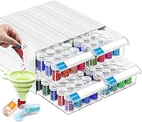 Vista 13 de ARTDOT Contenedor de almacenamiento de 120 ranuras para kits de arte de diamantes para adultos, cajas de almacenamiento portátiles de cuentas