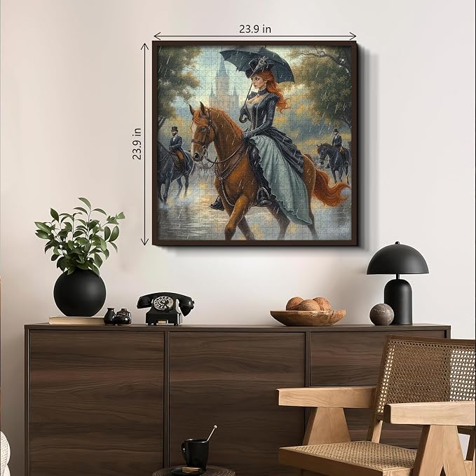 Rompecabezas PICKFORU Lady in the Rain 1000 Piezas miniatura 3