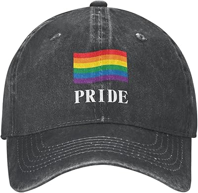 JOOCAR Love is Love LGBT Baseball Hat Pride Rainbow Flag Hat Adjustable Gay Lesbian Pride LGBT Baseball Cap Denim Hat for Men Women