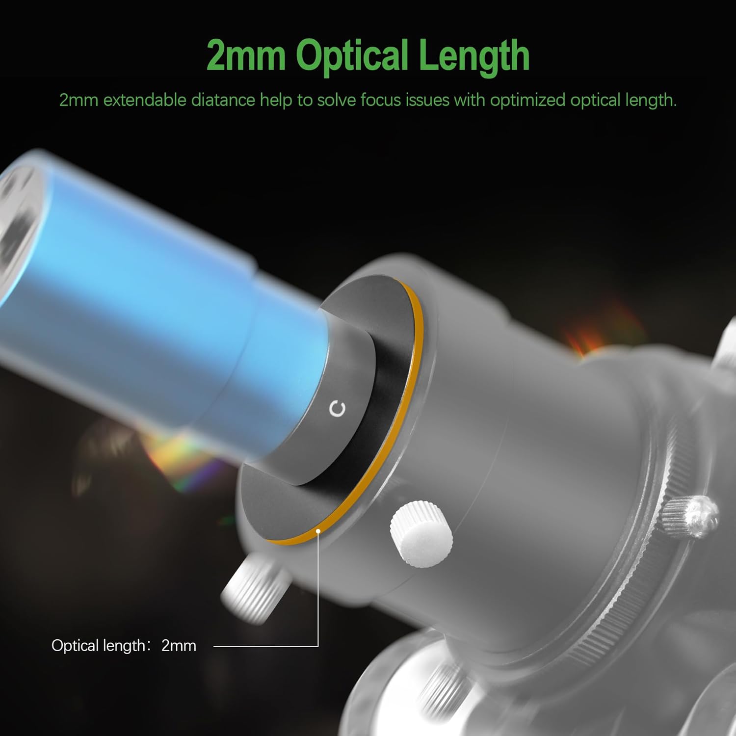 Astromania C Mount to 2" Video Camera Barrel Adapter Telescope Astrophotography