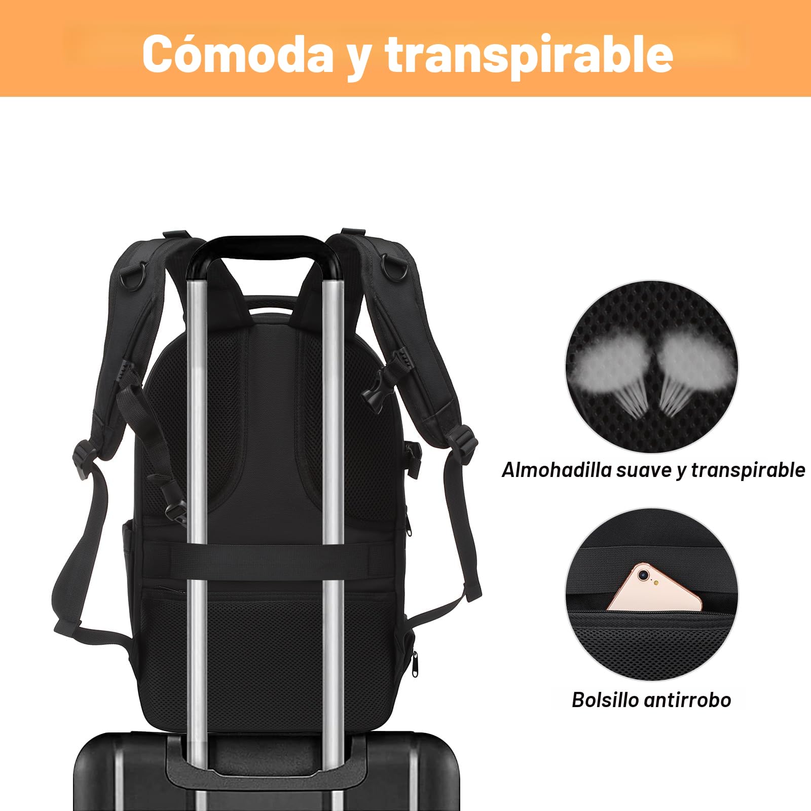 MOSISO Mochila Cámara, DSLR/SLR/Mirrorless Foto Bolsa Cámara Impermeable Artístico Geométrico Carcasa con Soporte Trípode&15-16 Pulgadas Compartimento Portátil Para Canon/Nikon/Sony,Negro