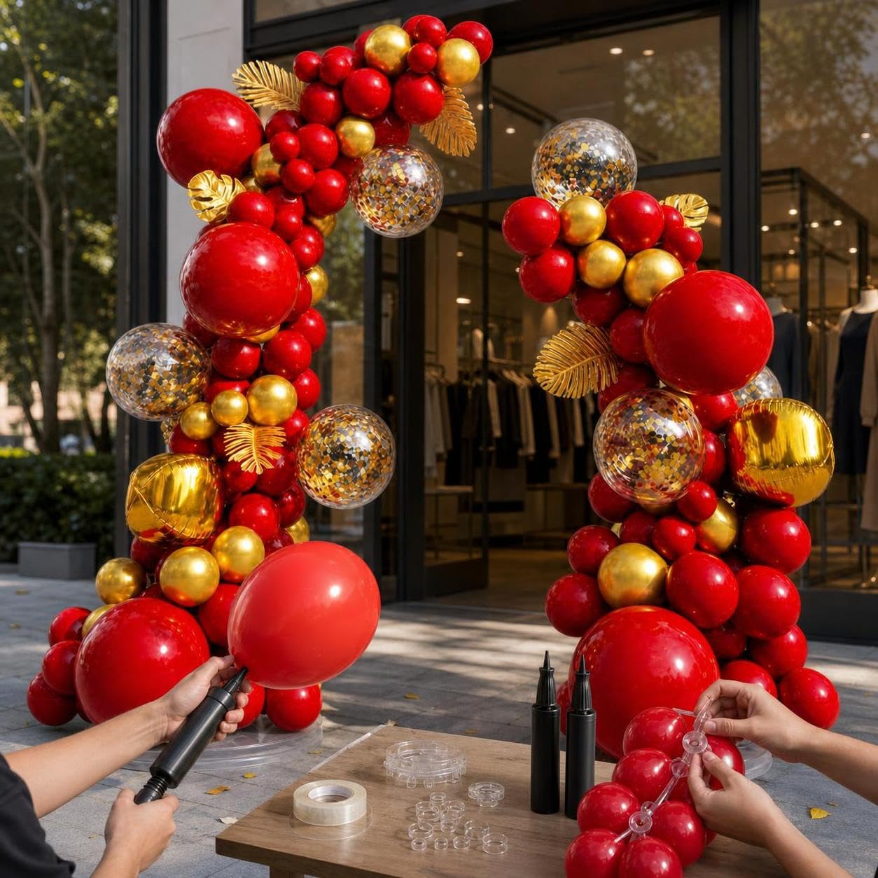 Ballon-Set, Freistehend, Verschiedene Ballongrößen, Komplettes Ballon, Festliche Anlässe, Für Schaufensterdekorateure , style to 2