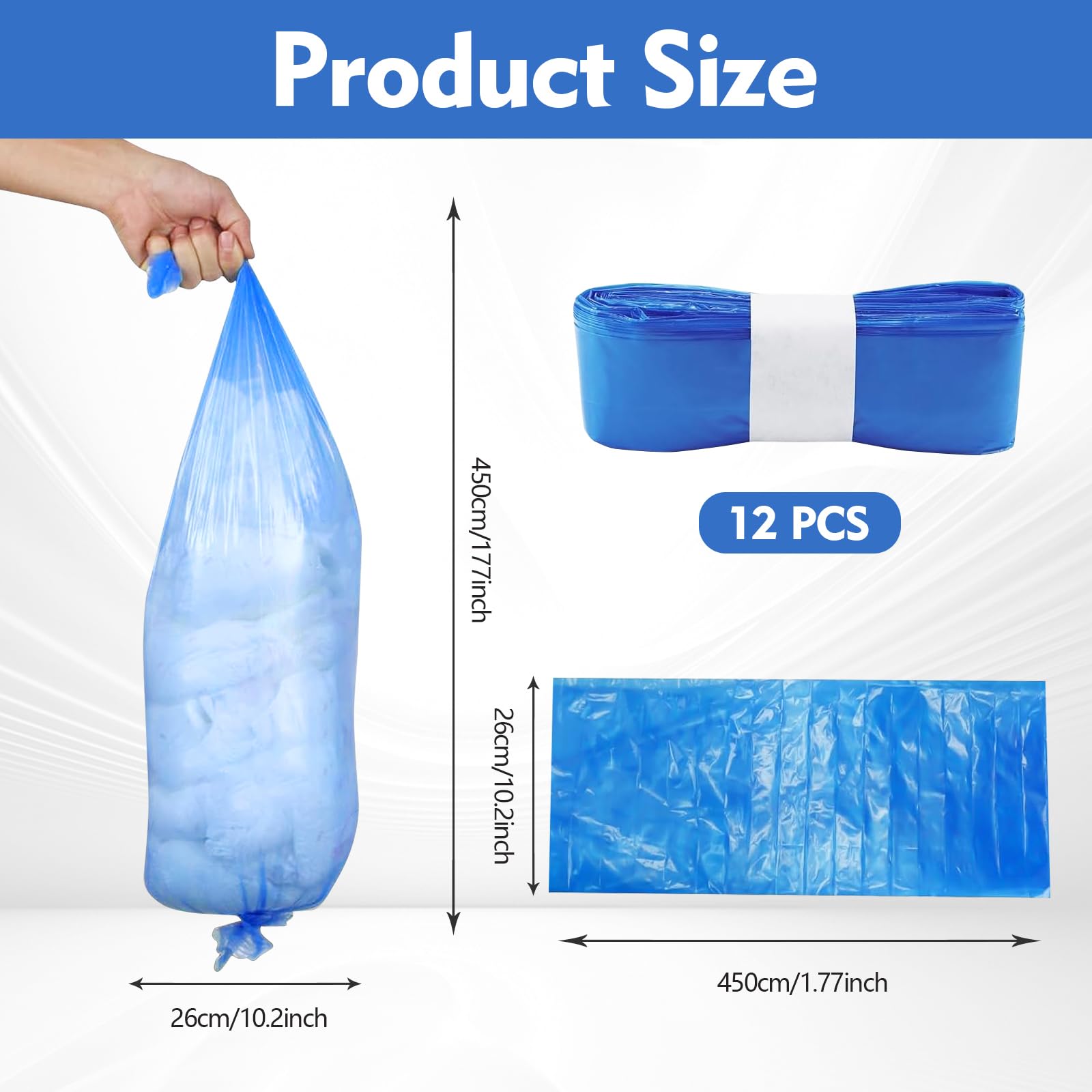 4,5 m bolsas de recambio para cubo de pañales Litter Locker 12 unidades Litter Locker Recarga para cubo de pañales compatible con cubo de basura para gatos