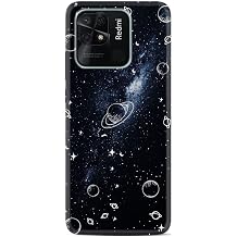 K l fland Xiaomi Poco C40 ile Uyumlu K l f, Silikon, Platinium Series, Galaksi Desenli, Siyah
