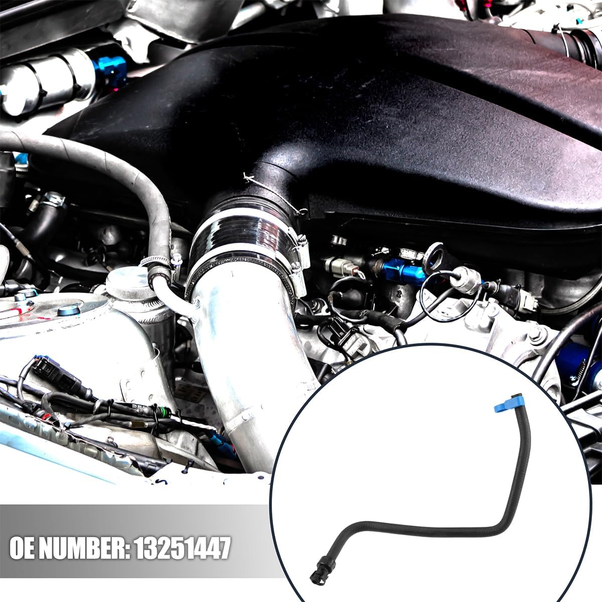 AUCELI Car Coolant Hose, Automotive Professional Radiator Hose for Engine Coolant Recovery Tank, High Performance Replacement OEM#13251447 13408385, Universal for SUV, Truck, RV and More