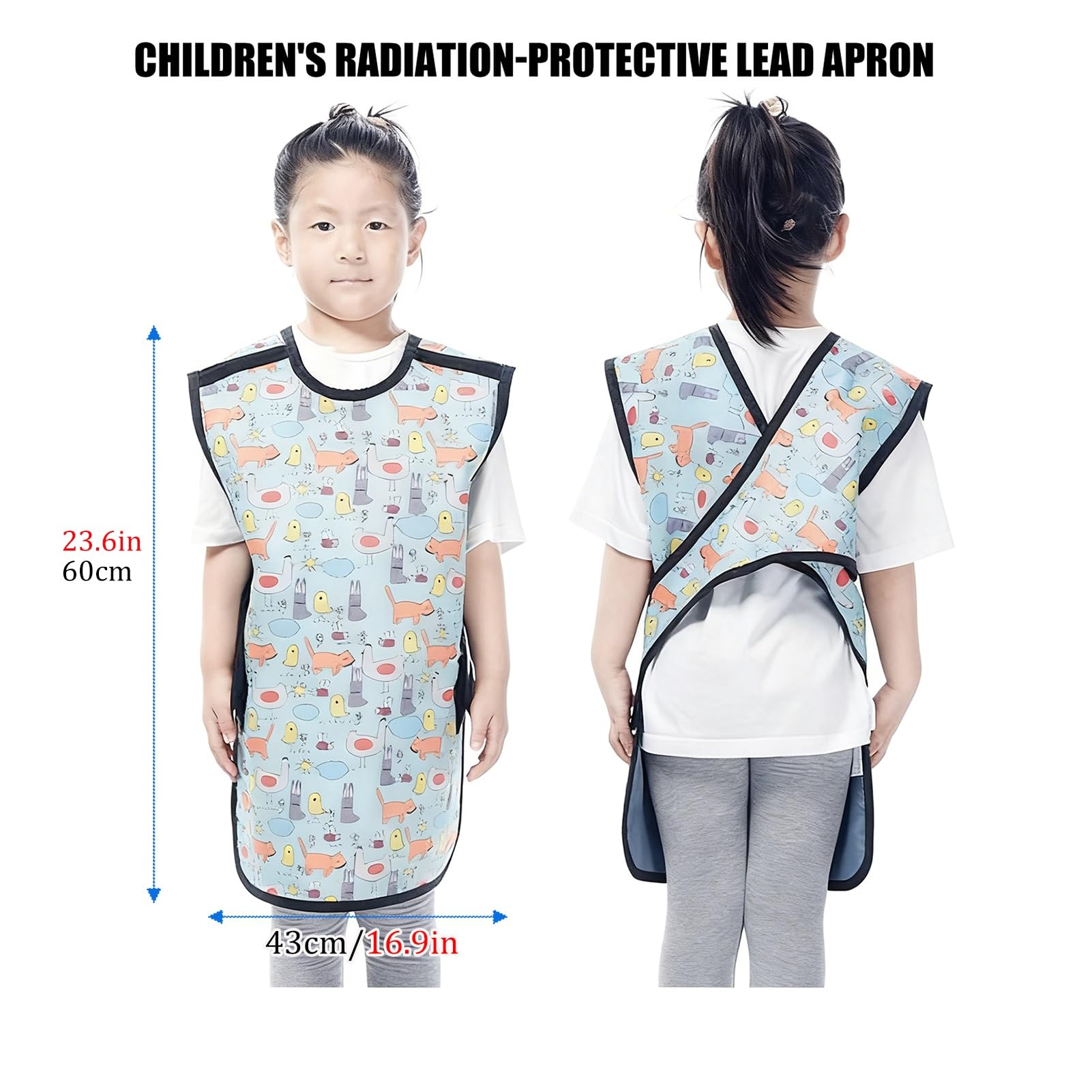 Tablier en Plomb Tablier De Protection Contre Les Radiations 0,5 Mmpb, Gilet De Protection Léger en Plomb Contre Les Rayons X pour Enfants