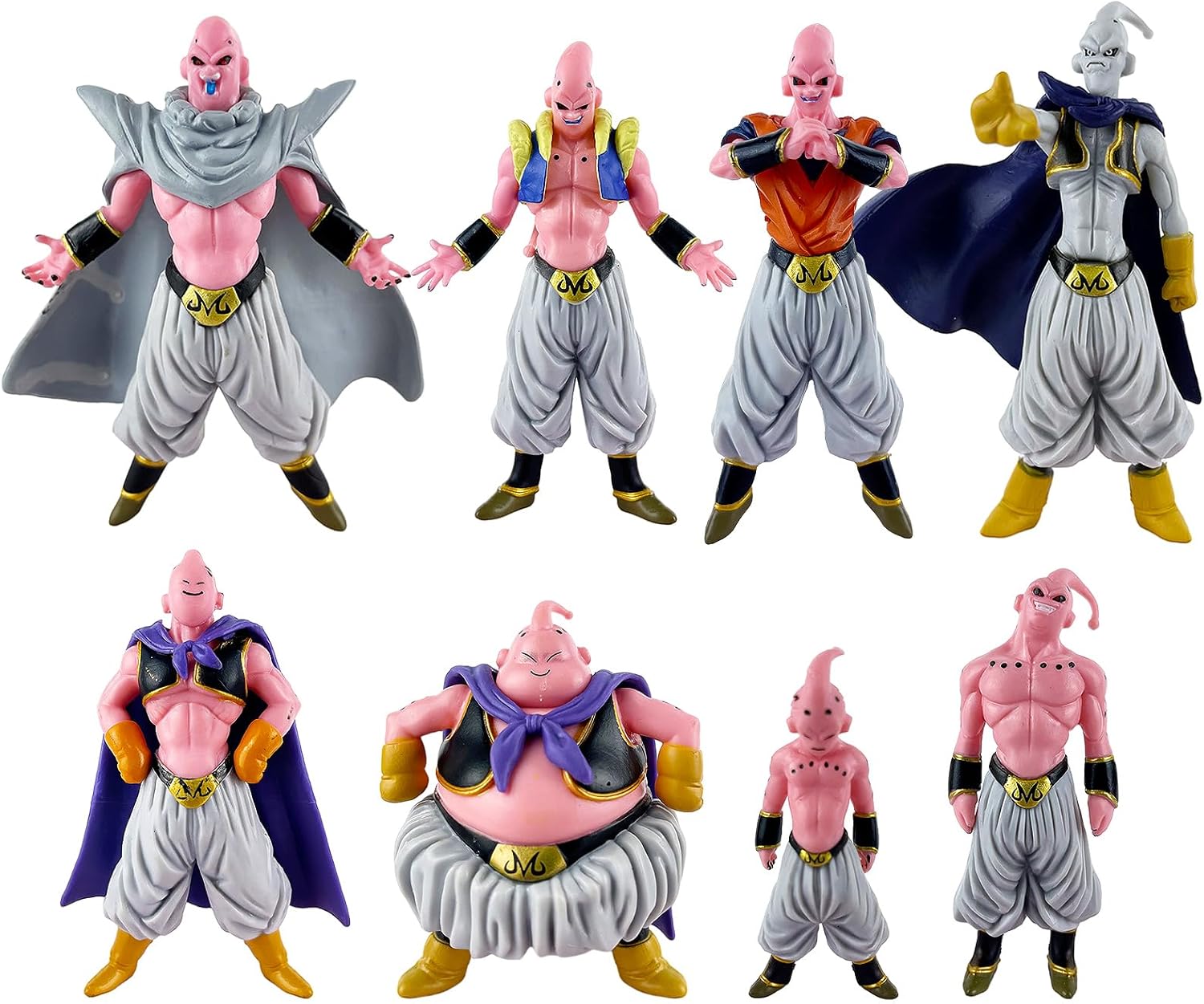 Amazon.com: HFLCTN Majin Buu Action Figures �?? 8-Piece Super Saiyan Collection Statue Set, Super 
