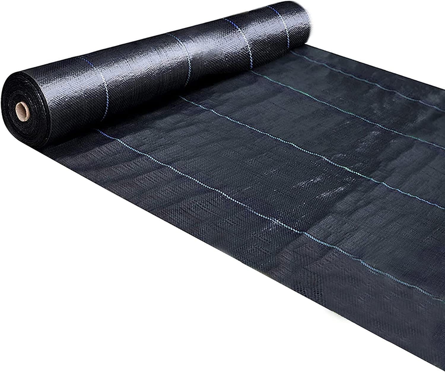 DKP Telo Pacciamatura Barriera in Tessuto per Il Controllo delle infestanti, Copertura del Terreno Biodegradabile Stabilizzato ai Raggi UV Copertine tessute Nere Tarp di qualità