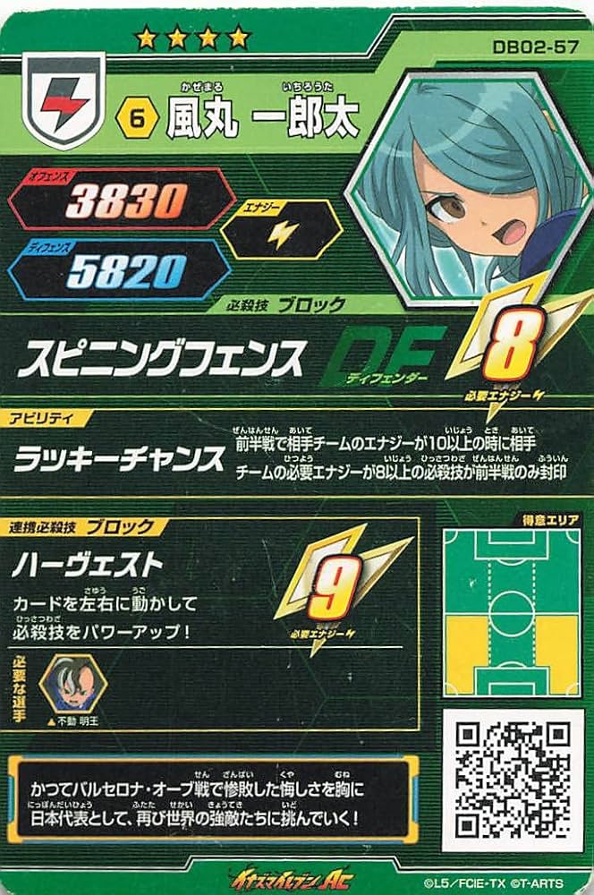 Amazon.co.jp: イナズマイレブンAC TCG 風丸 一朗太 DB02-57 UR
