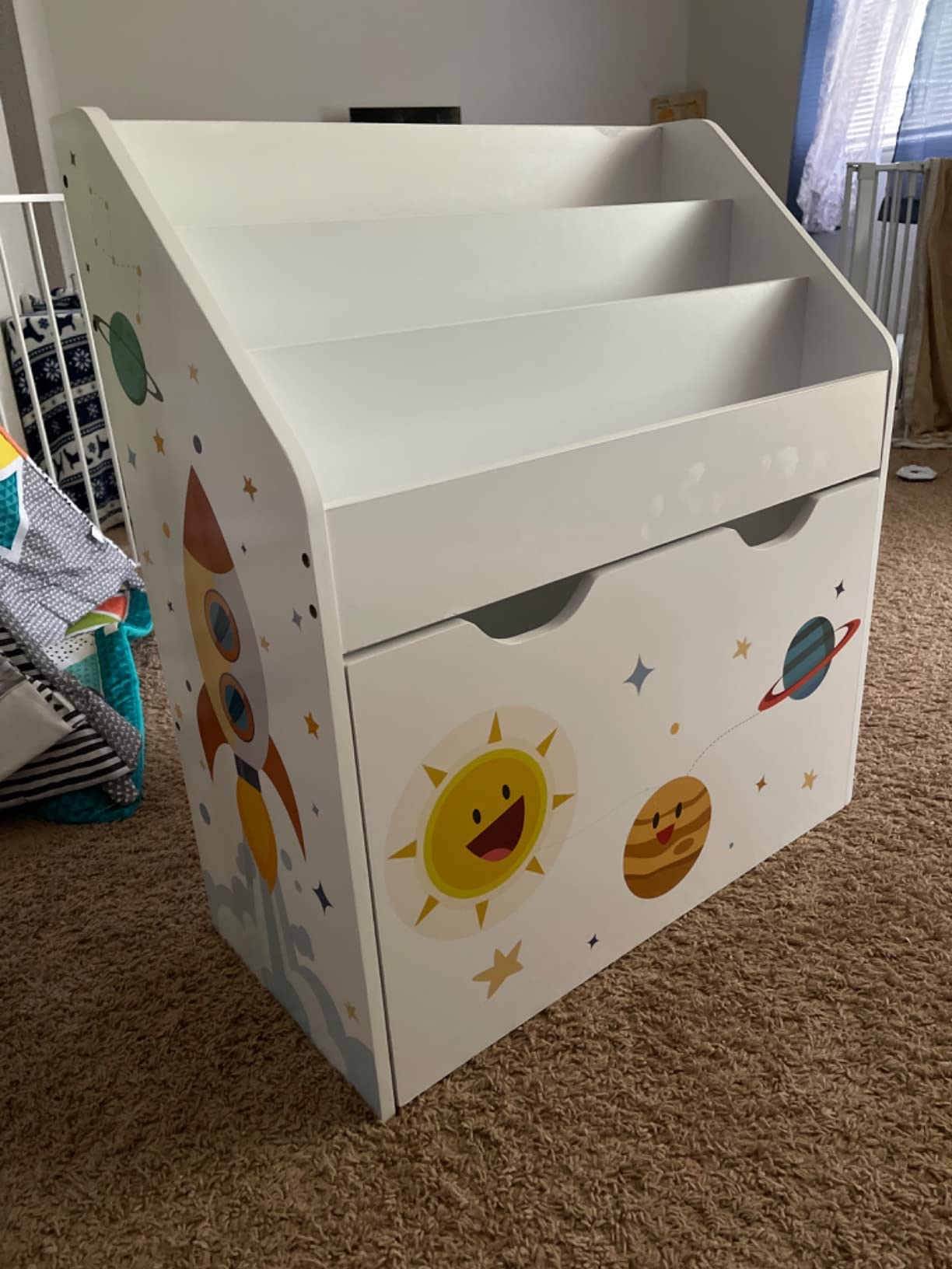 27/mo Finance SONGMICS Kids Bookshelf, Toy Organizer & Toy and Book Organizer for Kids