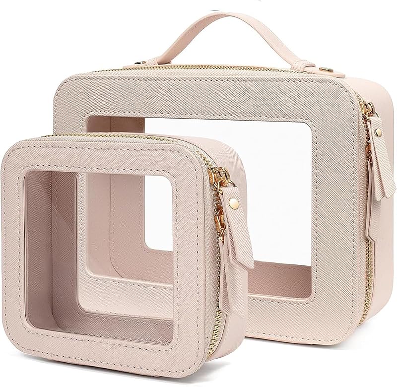 Necessaire de Maquiagem Transparente FFpaw com Zíper, Modelo CLEAR