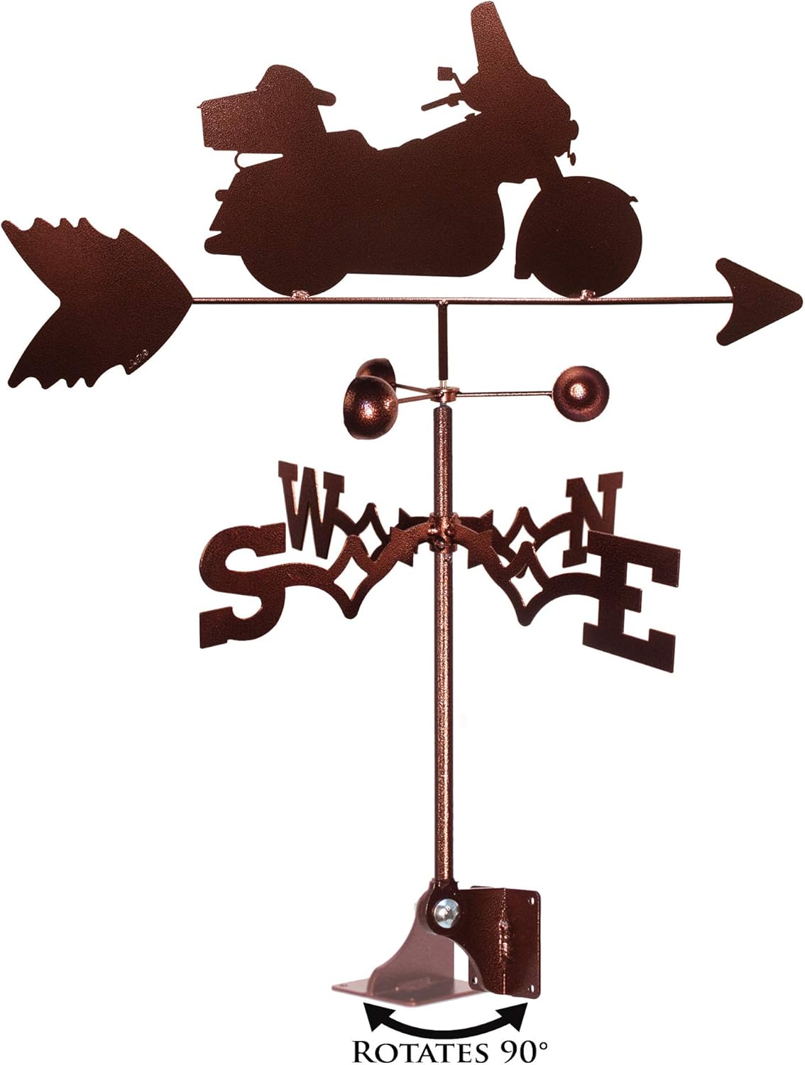 SWEN Products Full Dressed Harley Motorcycle Weathervane (Adjustable Mount Included)